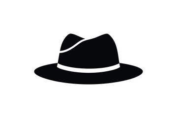 black hat isolated on white background