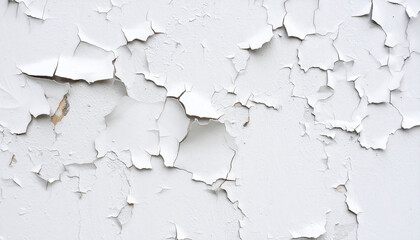Obraz premium peeling white paint on old wall.