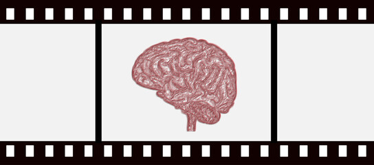 the brain on a movie strip.