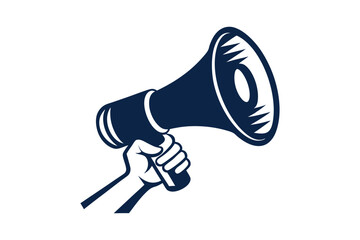 businessman shouting through megaphone vector