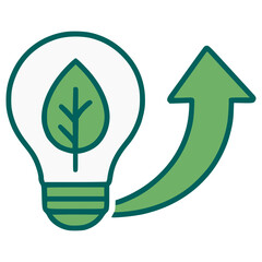 energy efficiency eco friendly green flat color vector illustration template design