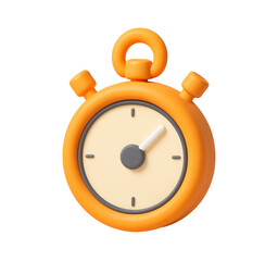 3d stopwatch on white background