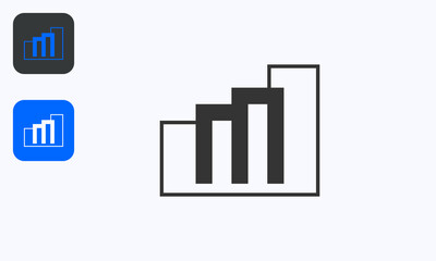 Growth Chart Logo M Shape Business Icon Financial Graph Symbol with Color Variations