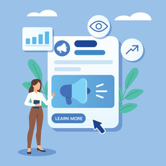 Digital Advertising Campaign Management Concept
