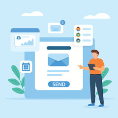 Email Marketing Campaign Management Concept