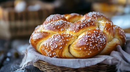 A soft pretzel with salt, isolated, no text or logo