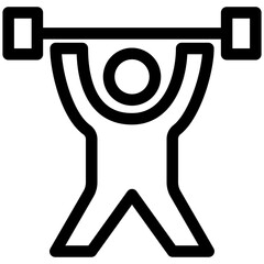 Weightlifting or Strength Training Icon