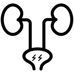 Urinary Tract Infection or UTI Icon