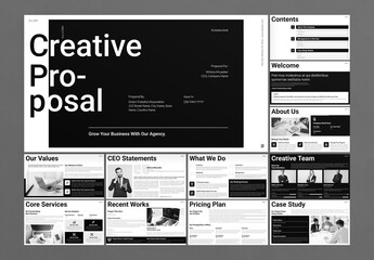 Creative Project Proposal Presentation Layout Design Template