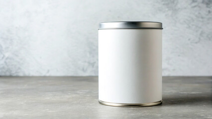 Blank White Metal Container for Tea Coffee Flour Herbs Spices or Powders
