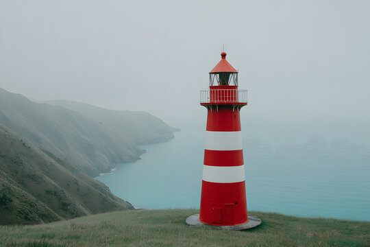 Scenic Eilean Glas Lighthouse on Rocky Coast, Coastal Landscape, Seascape, Nature, Travel