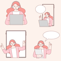 guide,ARS, counselor, laptop, guide, explanation, planner, insurance, phone, customer center, service, head office, call center, urgent, counselor
