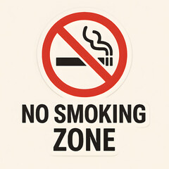 No Smoking Sign Red Circle Prohibition Public Health Safety Warning