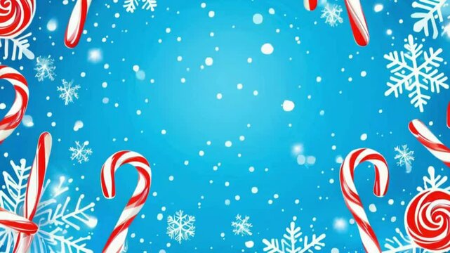 Winter Scene with Candy Canes

