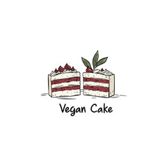 Minimal vegan dessert logo