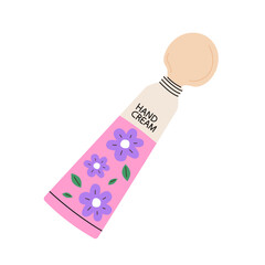 Hand cream with cream flowing out