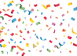 Colorful confetti falling against a black background creating a festive atmosphere and celebration 1