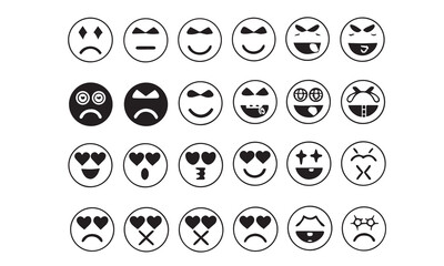 smiling faces collection vectors