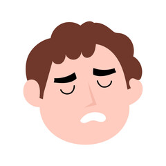 Man and woman head cartoon illustration character.Collection of portraits of happy men and women of different ages and races. Vector illustration in flat style