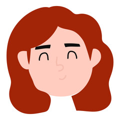 Man and woman head cartoon illustration character.Collection of portraits of happy men and women of different ages and races. Vector illustration in flat style