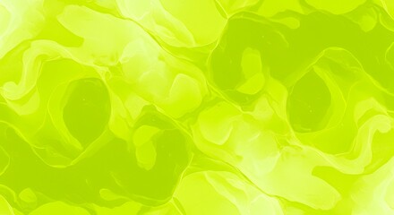 Abstract Fluid Art in Shades of Green and Yellow