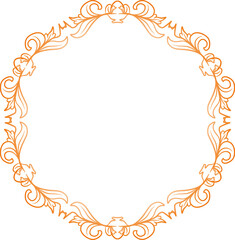 Ornament Border gold Invitation 9