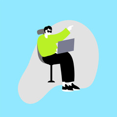 Illustration  concepts with people scene in flat cartoon design. A big collection of scenes with men and women in various situations on a white background. Vector illustration.