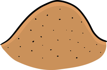 Illustration of pile of sand
