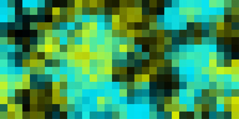 Fototapeta premium Abstract geometric mosaic in various shades of green and blue creates unique modern design