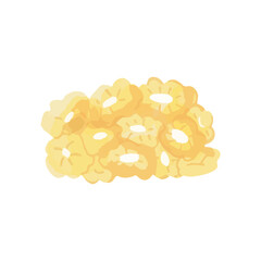 beautiful coral reef watercolor with many types and patterns. watercolor seaweed and corals isolated on white