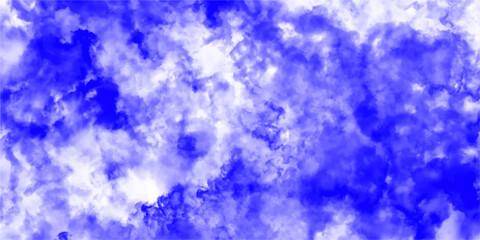 Watercolor sky background featuring beautiful soft clouds and bright blue atmosphere