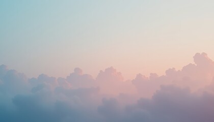 Serene Pastel Sky Soft Blue to Pink Sunset Gradient Background