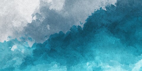 Abstract Blue Watercolor Background Texture