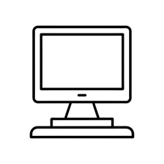 desktop computer icon vector isolated