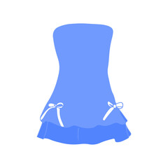 Purple dresses set line icons vector illustration fashion silhouette