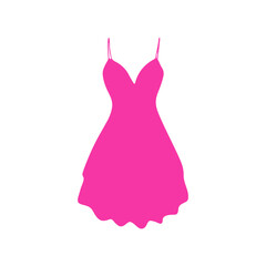 Variant pink dress beautifull style element stock. pink party dress, elegant, sexy, icon, cartoon