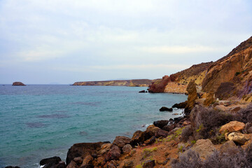 stretch of coast near bolnuevo mazarron murcia spain 