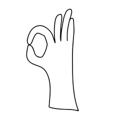 Outline black color hand poses vector collection