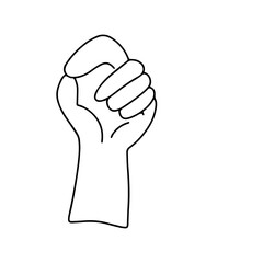 Outline black color hand poses vector collection