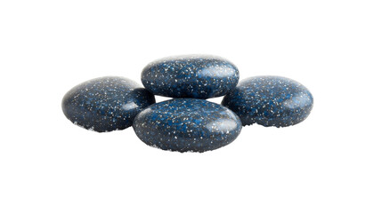 A set of curling stones placed on the ice,Transparent background, PNG file