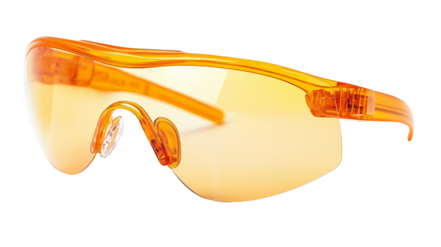 A set of construction worker safety glasses,Transparent background, PNG file
