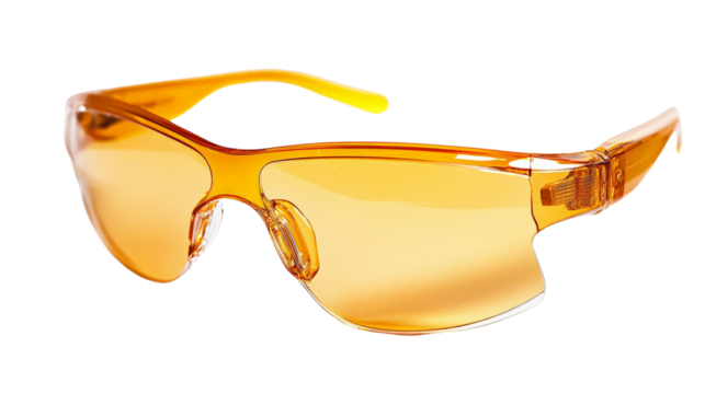 A set of construction worker safety glasses,Transparent background, PNG file