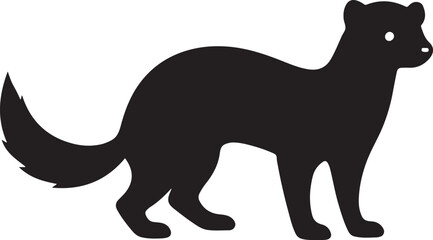 black footed ferret vector