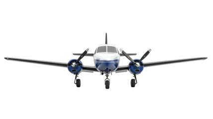 A small propeller airplane, ideal for short-distance flights, Transparent background, PNG file