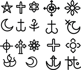 Icon related symbol line art design 