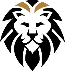 Isolated lion logo vector, fierce and elegant design for brand use.