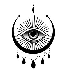 Evil eye tattoo design. illustration EPS10