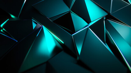 Intricate geometric patterns with turquoise and black tones create a captivating visual texture in modern design