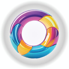 Iridescent Purple Water Drop Splash