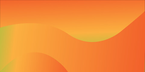 Abstract orange vector illustration with warm yellow waves and light lines design